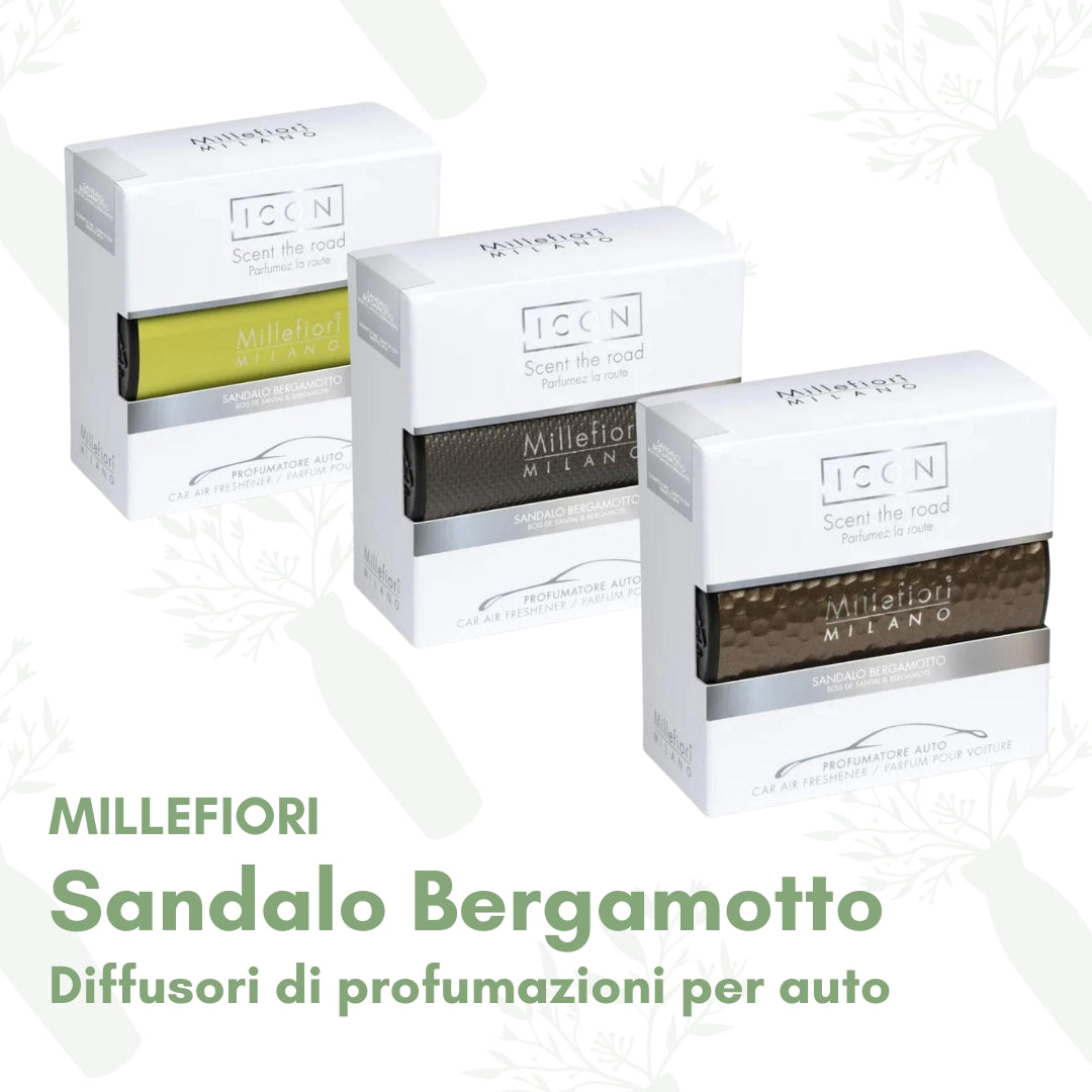 Sandalo Bergamotto - Diffusori di profumazioni per auto Millefiori