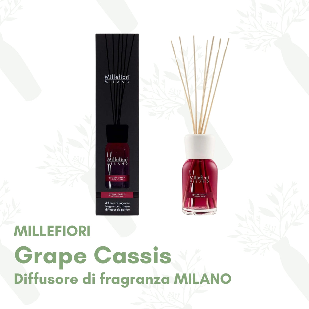Grape Cassis - Millefiori Diffusore di Fragranza a Bastoncino