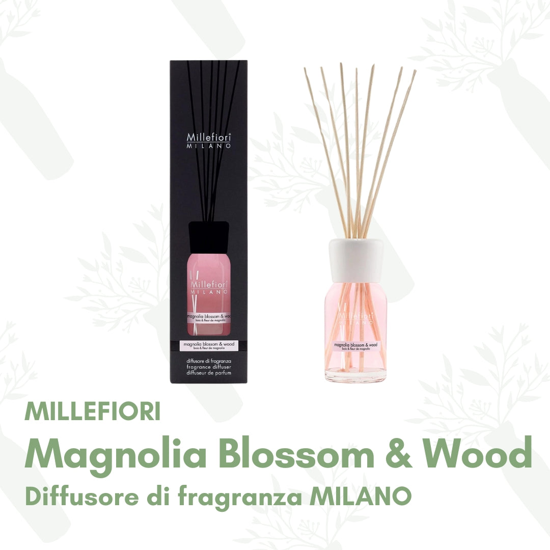 Magnolia Blossom & Wood - Millefiori Diffusore di Fragranza a Bastoncino