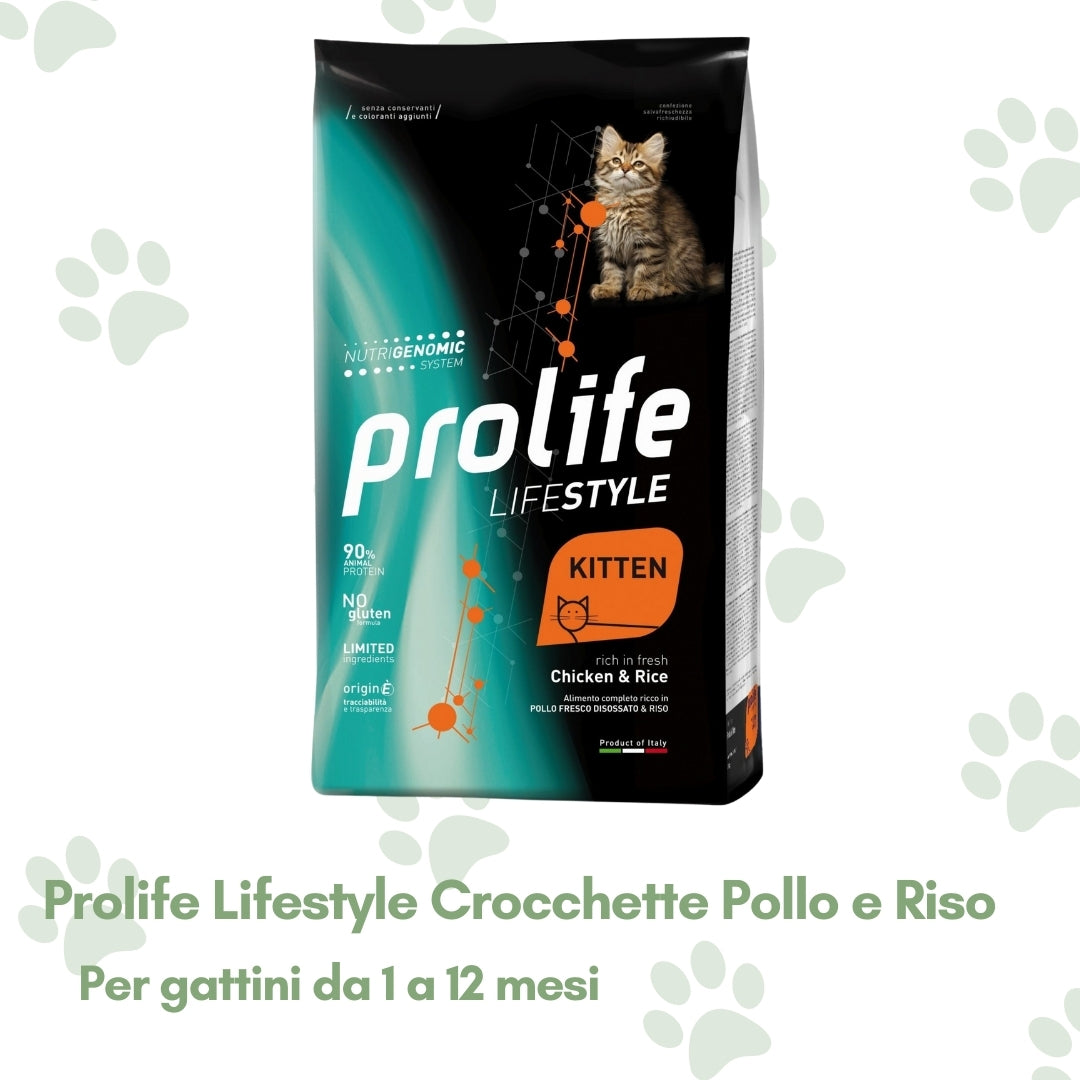 Prolife Lifestyle Crocchette Gatto Cucciolo Pollo Riso