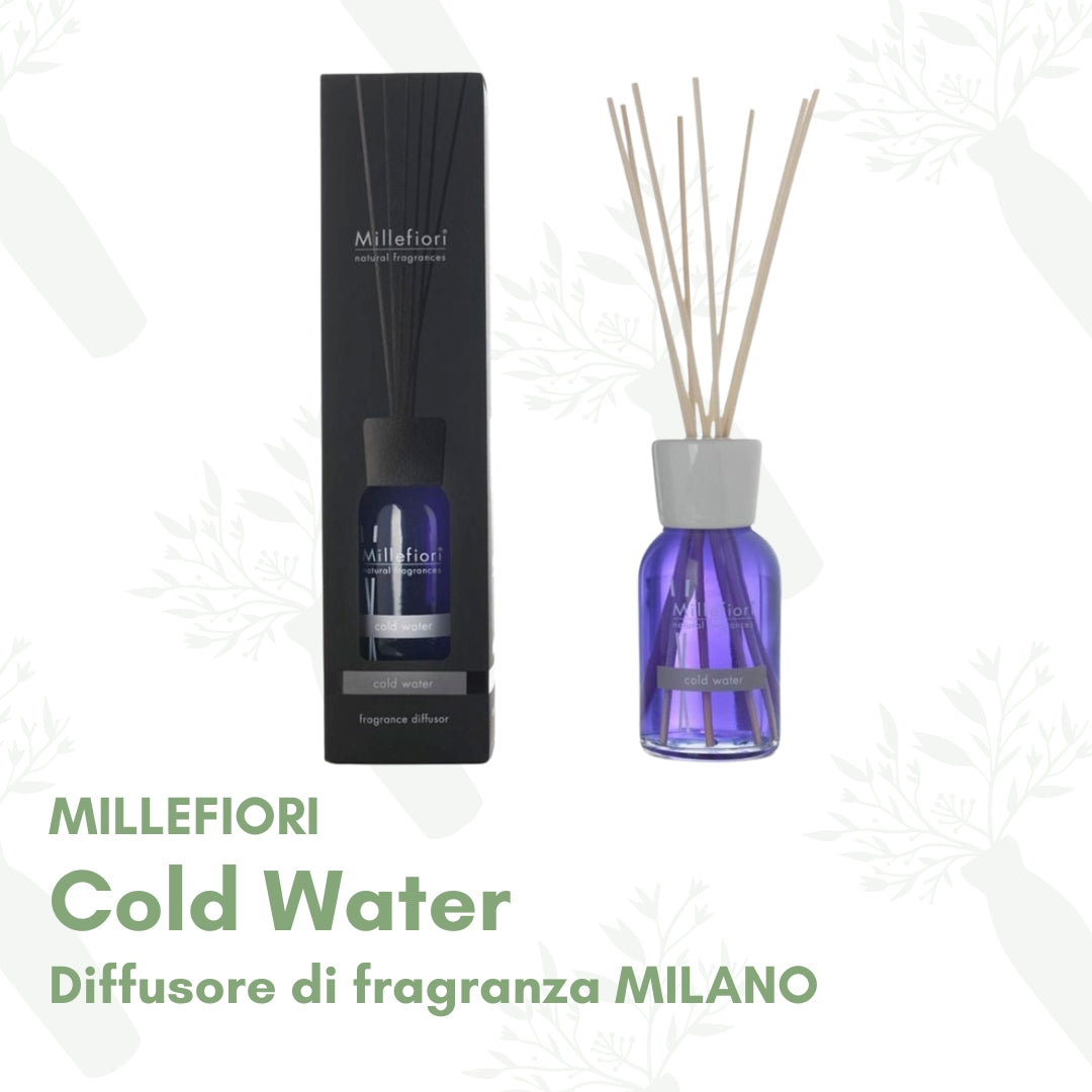 Cold Water - Millefiori Diffusore di Fragranza a Bastoncino "Milano"