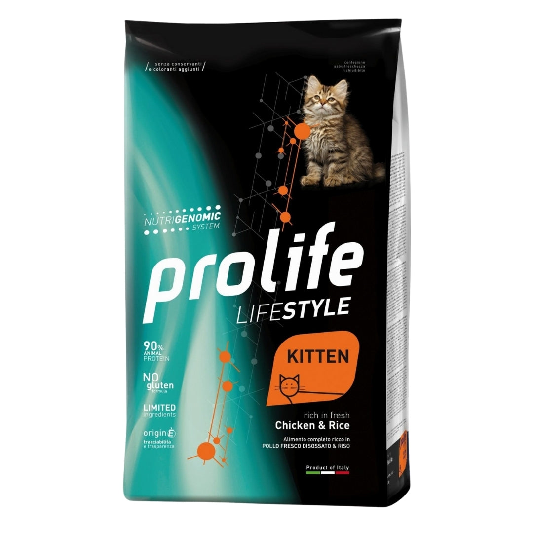 Prolife Lifestyle Crocchette Gatto Cucciolo Pollo Riso