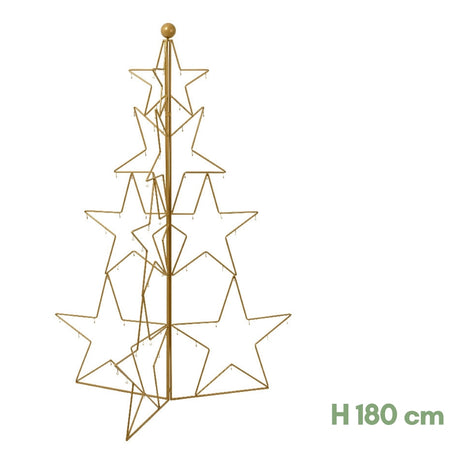 Albero di Natale in Ferro Dorato per Addobbi