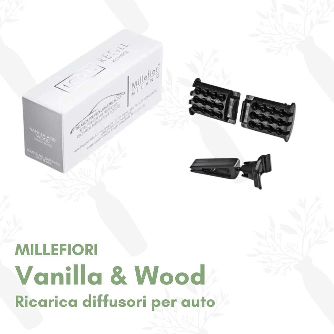 Vanilla & Wood - Ricarica Diffusore Auto Millefiori