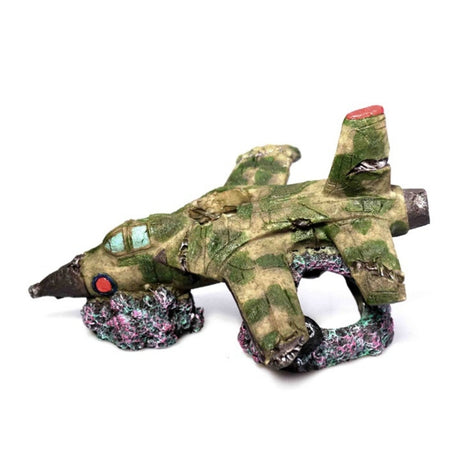Jet Militare in Resina -  Relitto decorativo per acquario