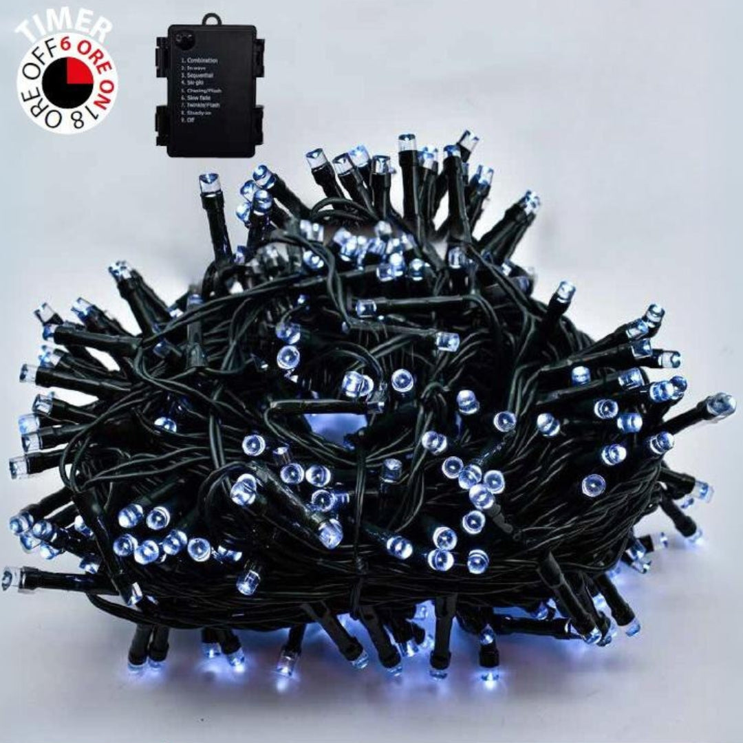 Catena 300 Led a Batteria - Luci a LED per festività