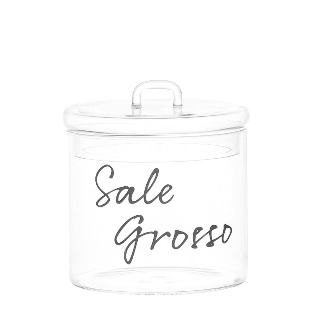 Barattolo in vetro borosilicato ermetico con scritta