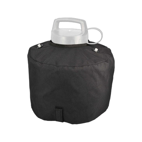 Cappuccio nero in tessuto tecnico per protezione del nebulizzatore Geyser da 4 litri, su sfondo bianco