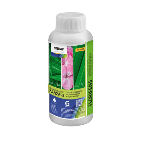 Flacone da 250 ml di disabituante per zanzare Florifens Stocker, a base di estratti vegetali naturali