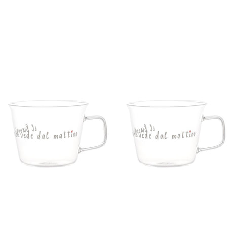 Simple Day – Set 2 tazze colazione 480 ml con scritte