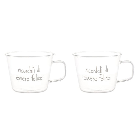 Simple Day – Set 2 tazze colazione 480 ml con scritte