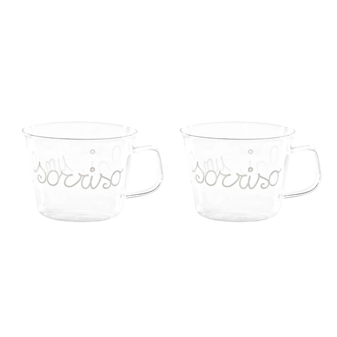 Simple Day – Set 2 tazze colazione 480 ml con scritte