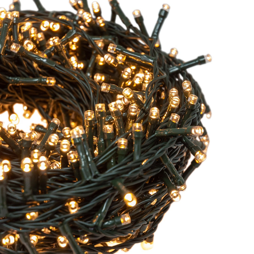 filo luce calda Natale catena led