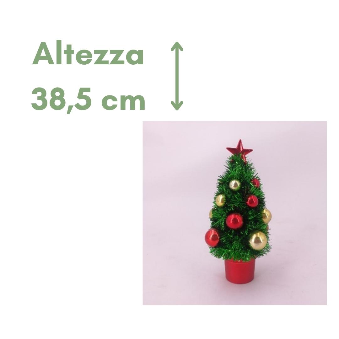 Pino sintetico con luci - Albero di Natale piccolo decorato