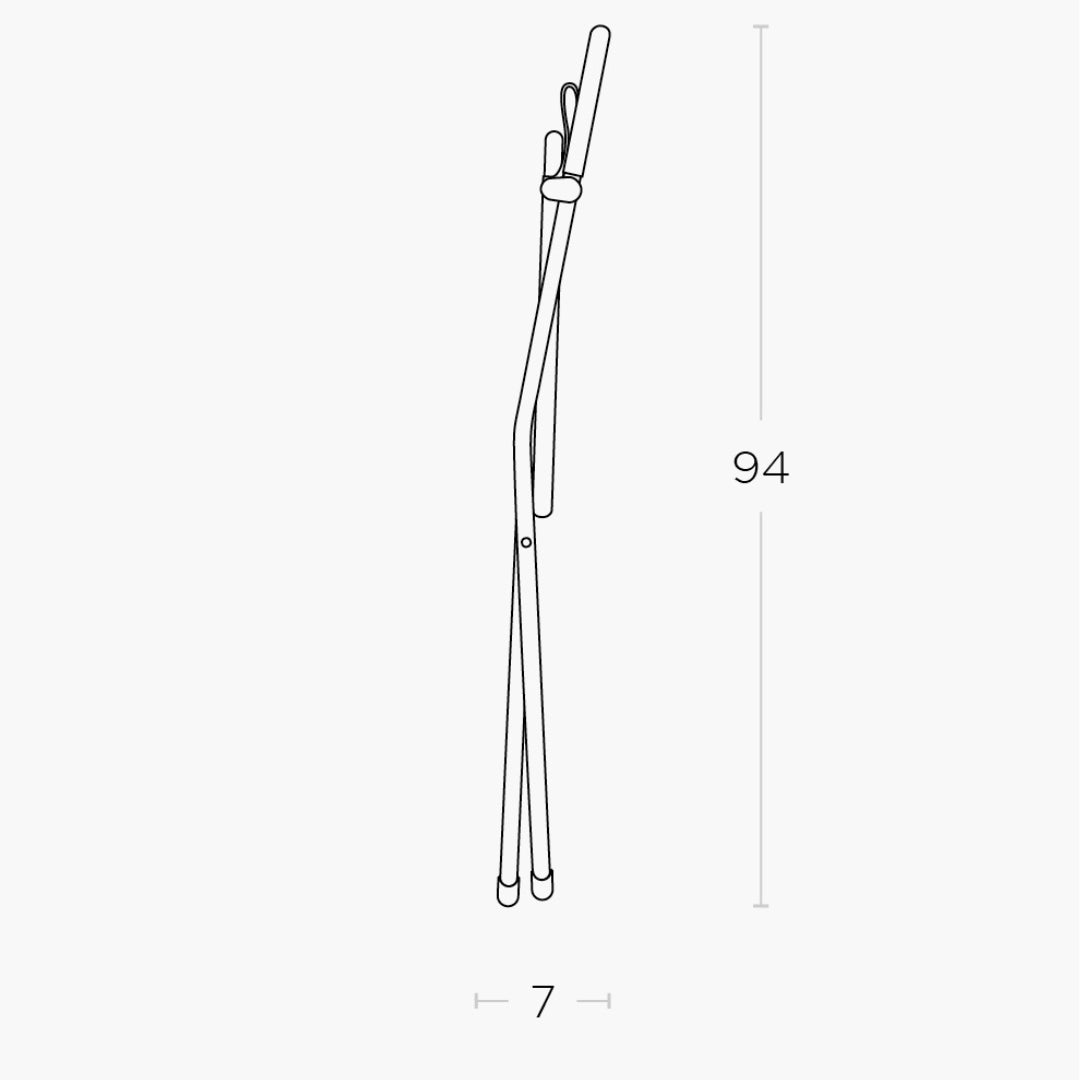 misure lato chiusa sedia pieghevole da esterno Balcony II Lafuma tinta unita terre