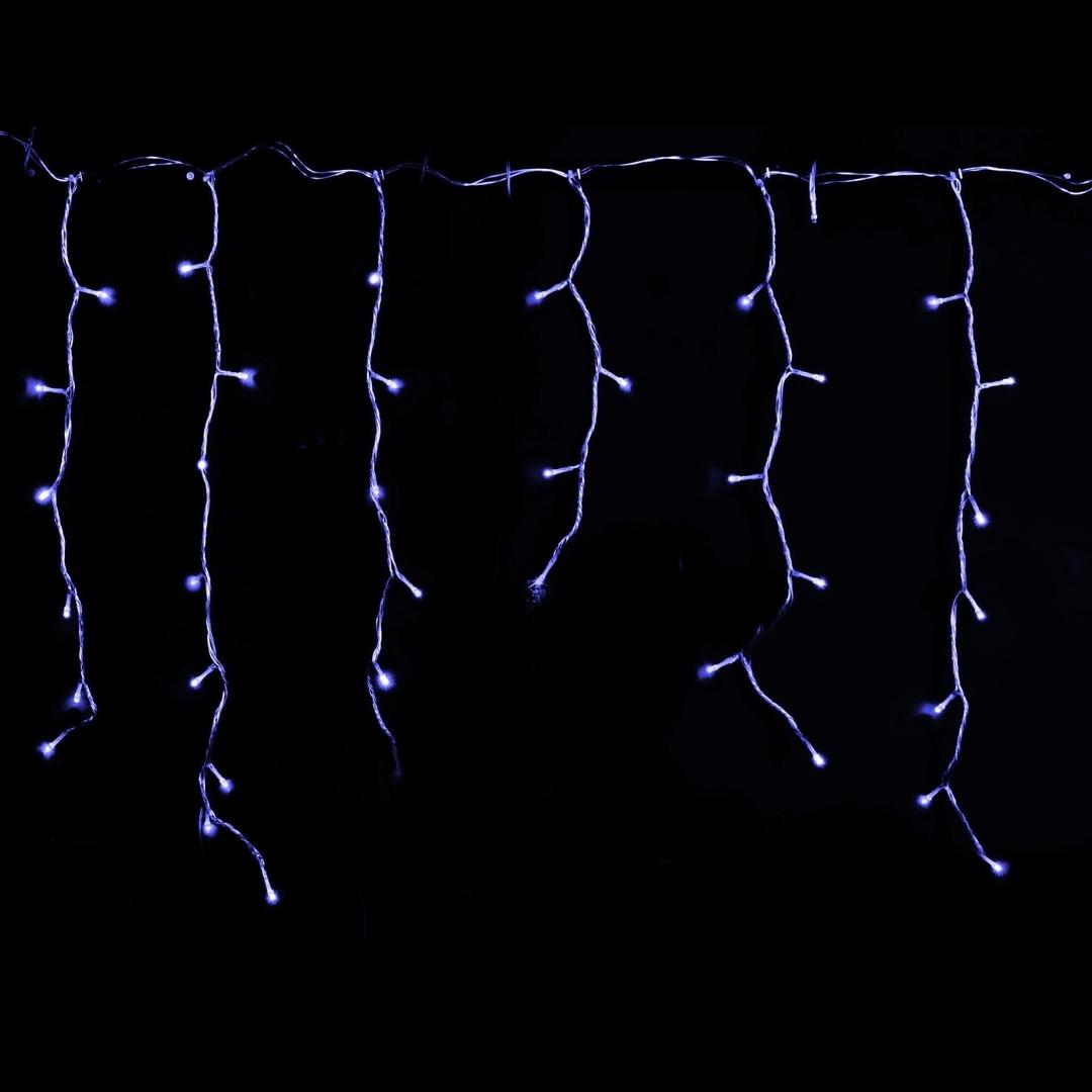 Tenda Luminosa 72 Led 220 cm - Luci a cascata da esterno a batteria