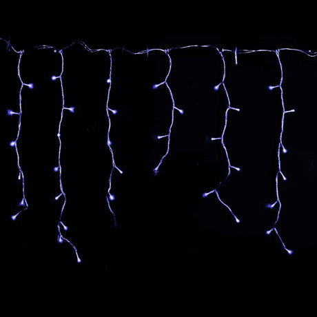 Tenda Luminosa 72 Led 220 cm - Luci a cascata da esterno a batteria