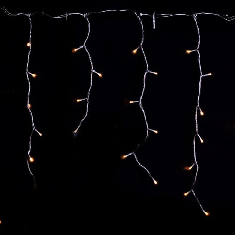 Tenda Luminosa 72 Led 220 cm - Luci a cascata da esterno a batteria