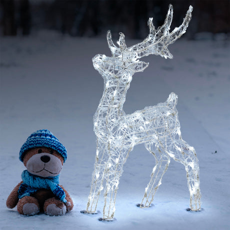 Renna Bianca a Luce Fredda - Addobbi di Natale luminosi