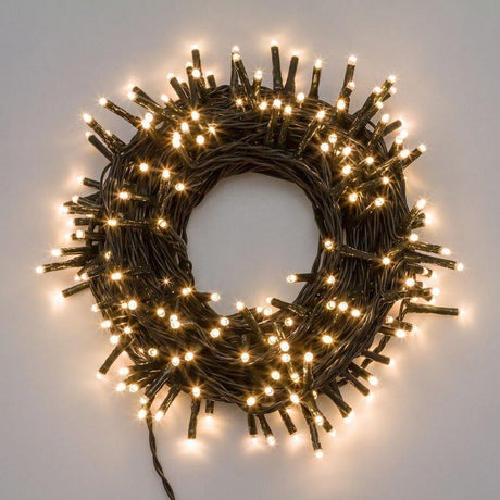 CATENA 120 MINILUCCIOLE LED 3MM LUCE FISSA CON TIMER Luci Albero di Natale BIA Home & Garden