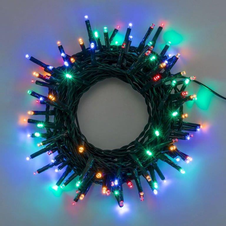 CATENA 120 MINILUCCIOLE LED 3MM LUCE FISSA CON TIMER Luci Albero di Natale BIA Home & Garden
