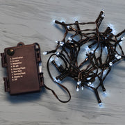 CATENA LUMINOSA A LED A BATTERIA CON TIMER E GIOCHI DI LUCE Luci Albero di Natale BIA Home & Garden