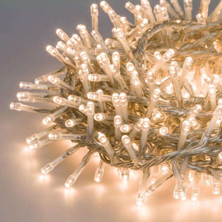 CATENA LUMINOSA CLUSTER LED 5MM CON TIMER E CONTROLLER GIOCHI DI LUCE Luci Albero di Natale BIA Home & Garden