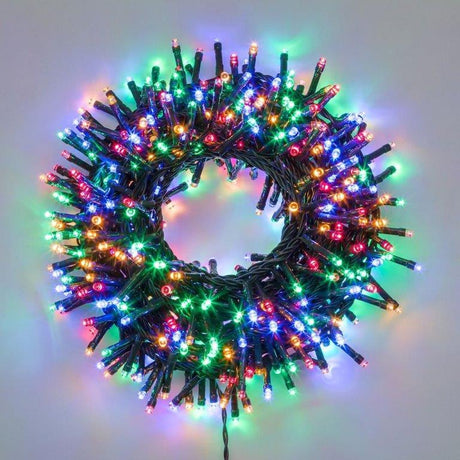 CATENA LUMINOSA CLUSTER LED 5MM CON TIMER E CONTROLLER GIOCHI DI LUCE Luci Albero di Natale BIA Home & Garden