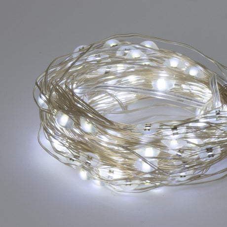 Catena Metal 100 LED Jumbo a Batteria Uso Interno Luci a Batteria Garden Team