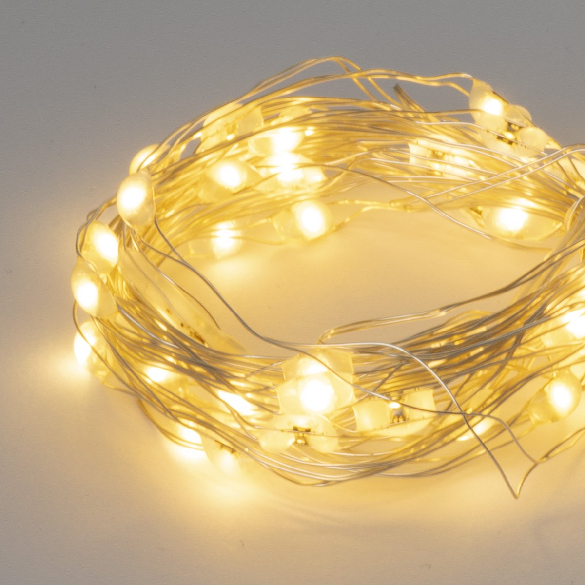 Catena Metal 50 LED Jumbo a Batteria Uso INTERNO Luci a Batteria Garden Team