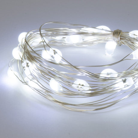 Cavo Metal 30 LED Jumbo a Batteria Uso INTERNO Luci a Batteria Garden Team