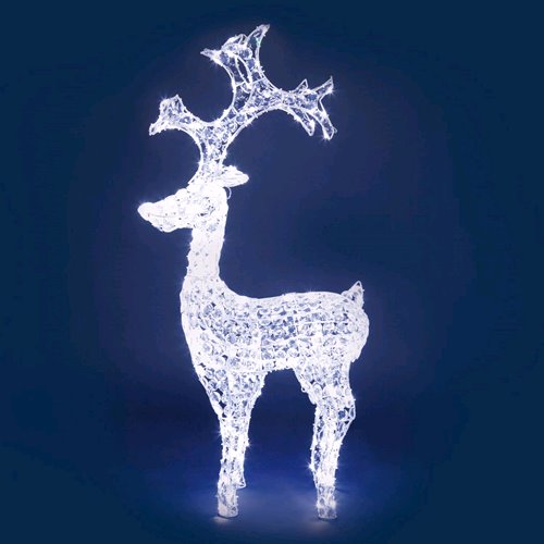 Decorazione Luminosa Renna 3D Acrilico a Led Renne Luminose LOTTI