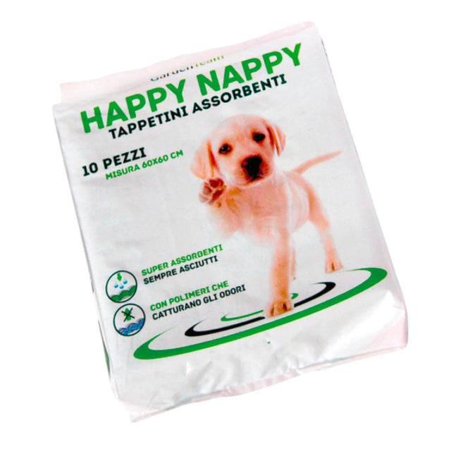 TAPPETTINO ASSORBENTE 60x60 CM 10 PEZZI Igiene Cane GARDEN TEAM