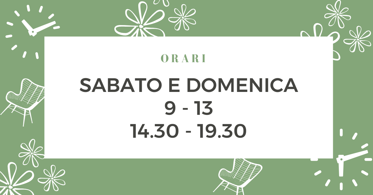 Sabato e domenica: orari estivi