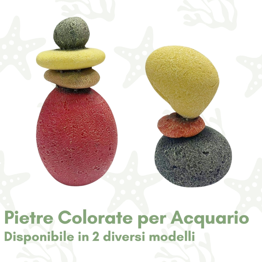 Pietre Colorate Artistiche per Acquario - Decorazioni Vivaci per Vasche Allegre
