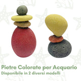 Pietre Colorate Artistiche per Acquario - Decorazioni Vivaci per Vasche Allegre