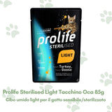 Prolife Sterilized Grainfree Cibo Umido Light Gatto Adulto Tacchino Oca 85g