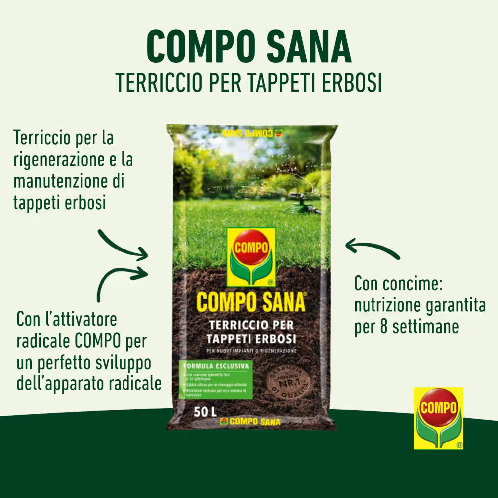 Terriccio Compo sana per tappeti erbosi