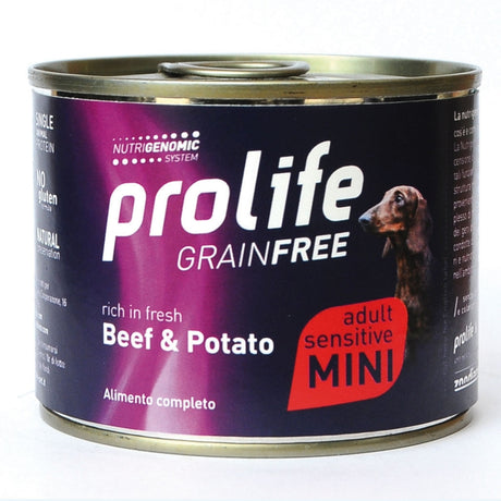 Prolife GrainFree Cibo Umido Cani Adulti t. Mini Manzo e Patate