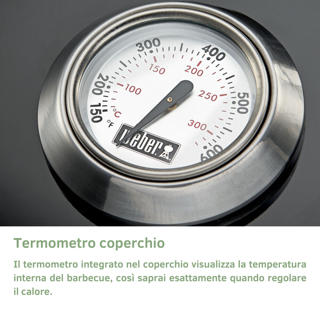 Termometro integrato Bbq Carbone Master-Touch GBS E-5750 Nero Weber | Bia Home & Garden