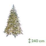 Peak Albero di Natale Innevato con LED PE PVC