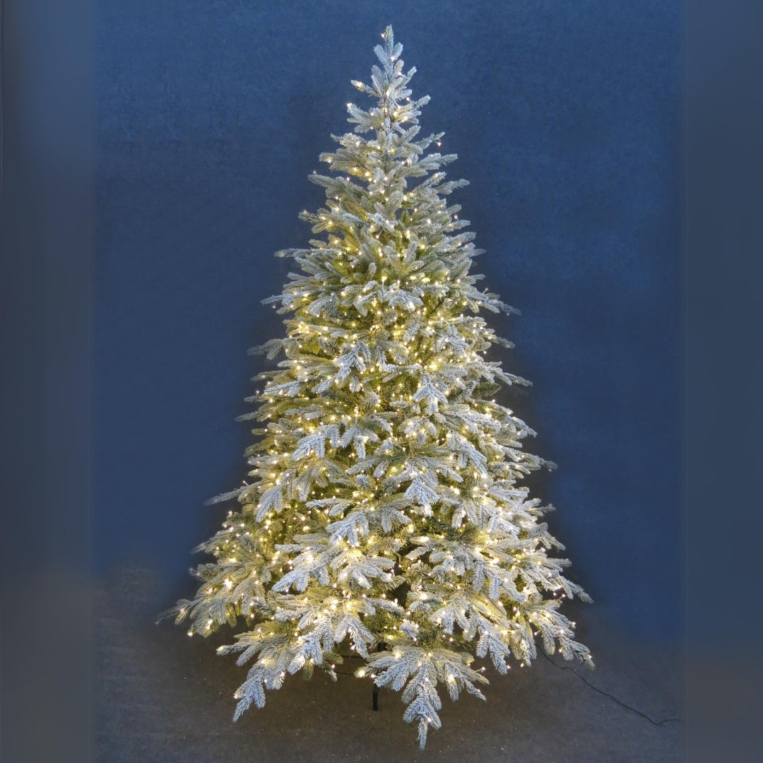 Peak Albero di Natale Innevato con LED PE PVC