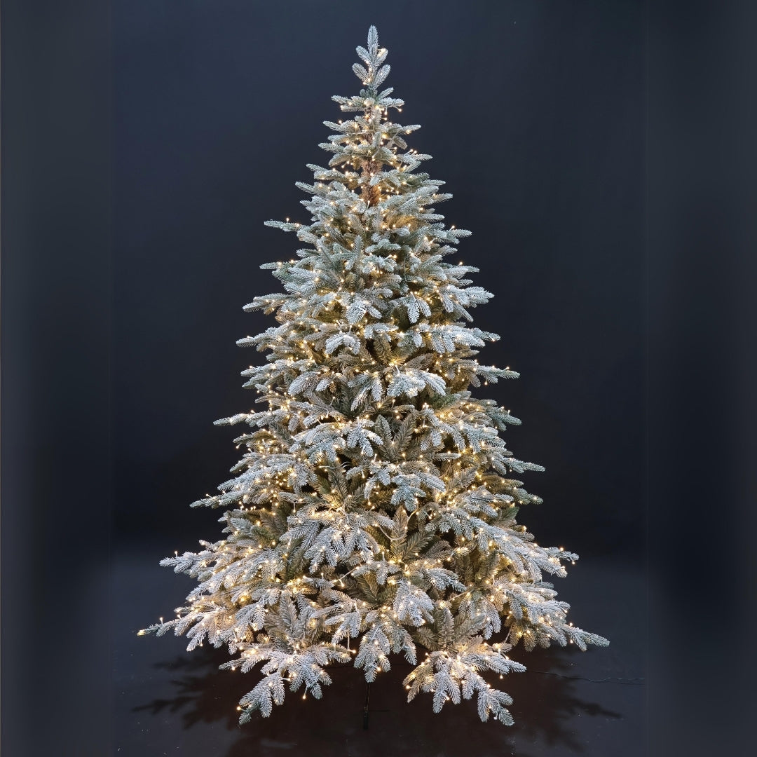 Peak Albero di Natale Innevato con LED PE PVC