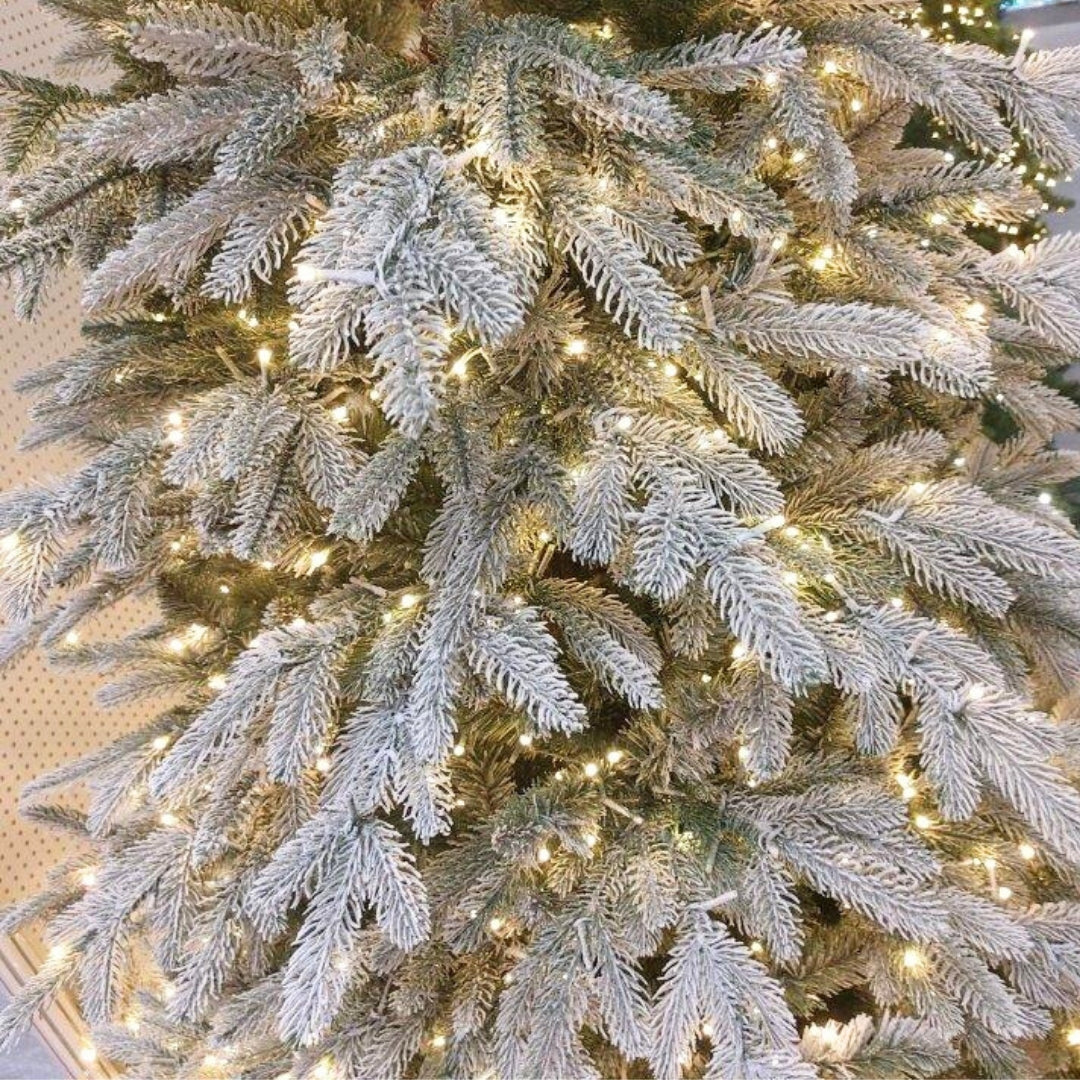 Peak Albero di Natale Innevato con LED PE PVC