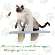 Piattaforma Appendibile in Legno per Gatti