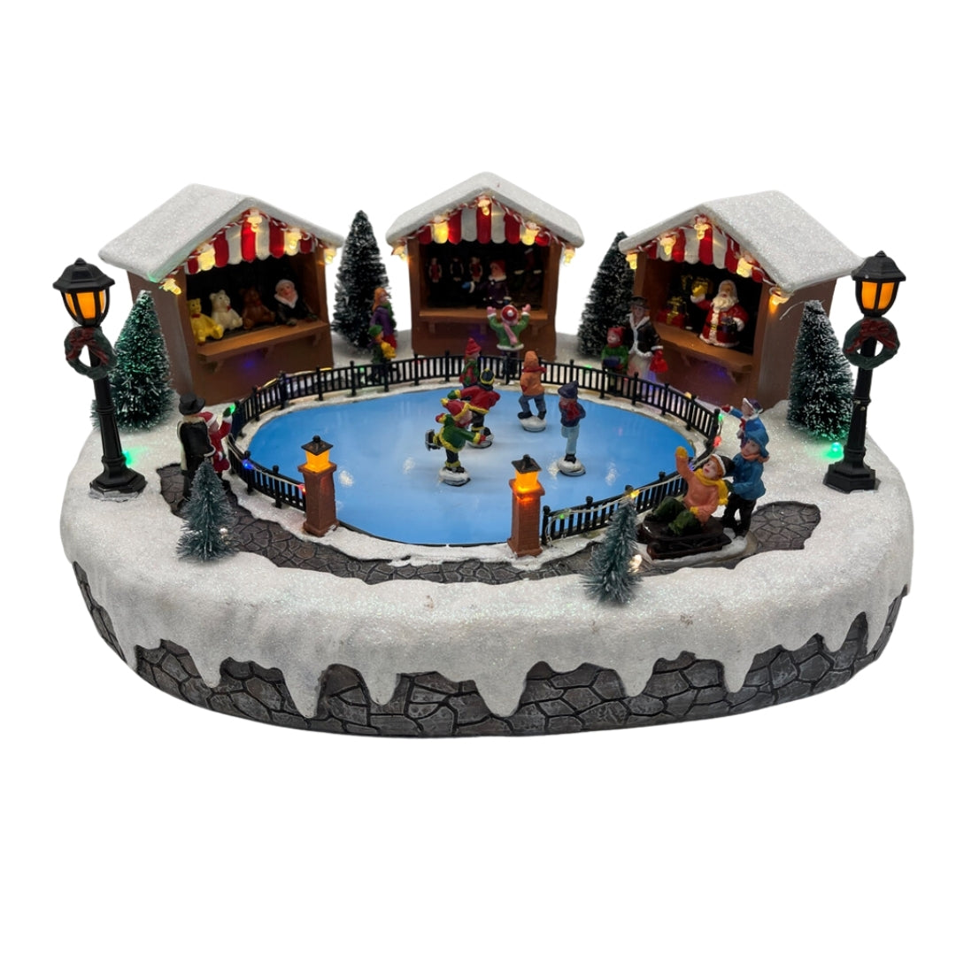 Pattinaggio sul Ghiaccio Natalizio con LED e Musica