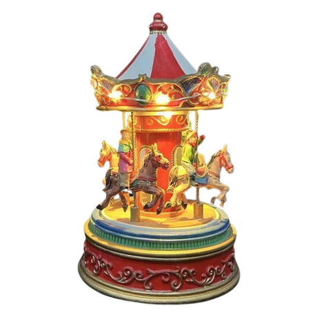 Carosello Natalizio con Luci LED e Movimento