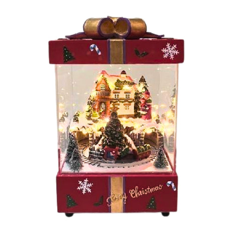 Scatola Regalo di Natale con Luci, Movimento e Musica Incantevole