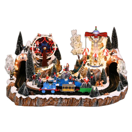 Grande Luna Park Natalizio in Movimento con Luci e Suoni