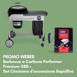 Promo Weber Barbecue a Carbone Performer Premium GBS 57 cm + Kit di Accensione